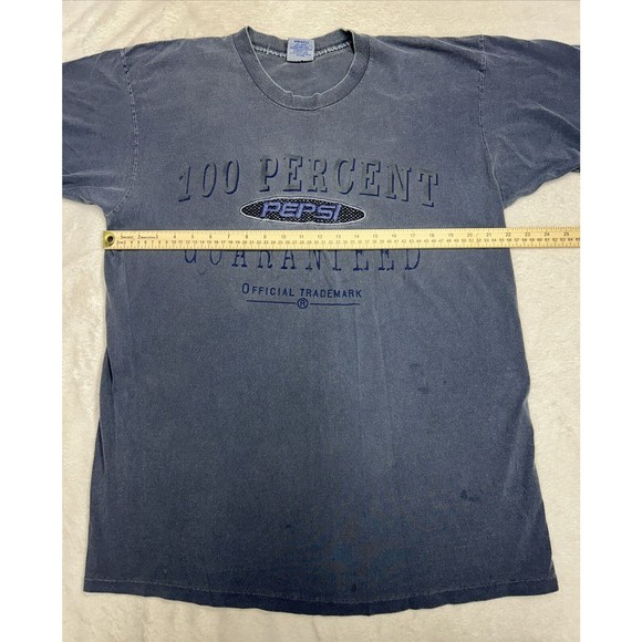Vintage Nothing Else is a Pepsi Single Stitch Faded Blue T-Shirt Men's Size L/XL - Picture 7 of 9